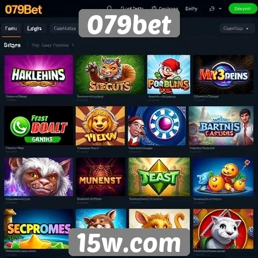 Perfil dos jogos disponíveis na plataforma 079bet